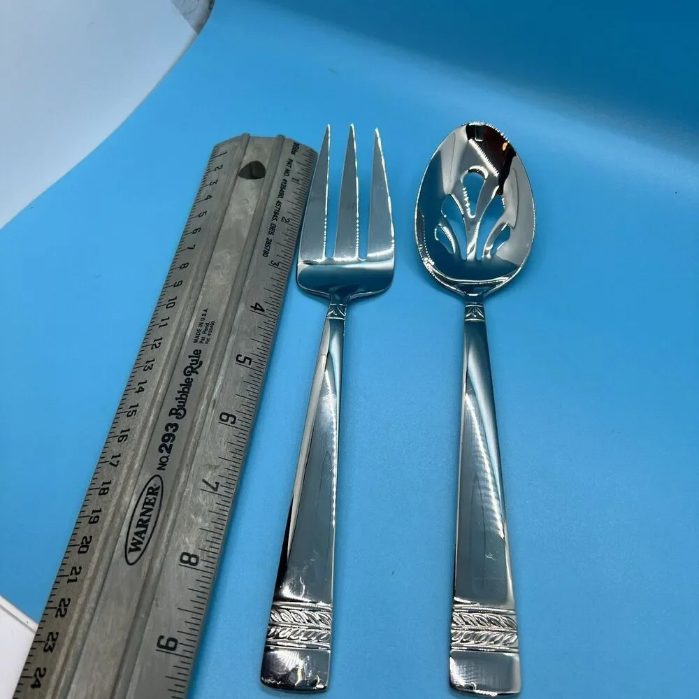 REED & BARTON 18/10 Stainless Steel Serveware Evergreen NEW fork spoon 9